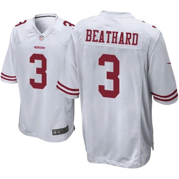 Men San Francisco 49ers #3 C.J. Beathard Nike White Game Player NFL Jersey